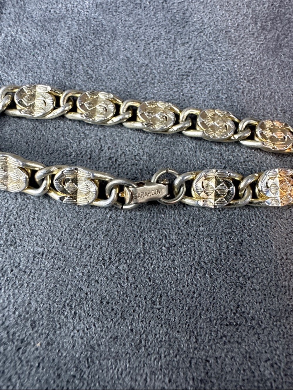 Silver Tone Sarah Cov Women's Chain Bracelet - Elegant Linked Design - Picture 3 of 3